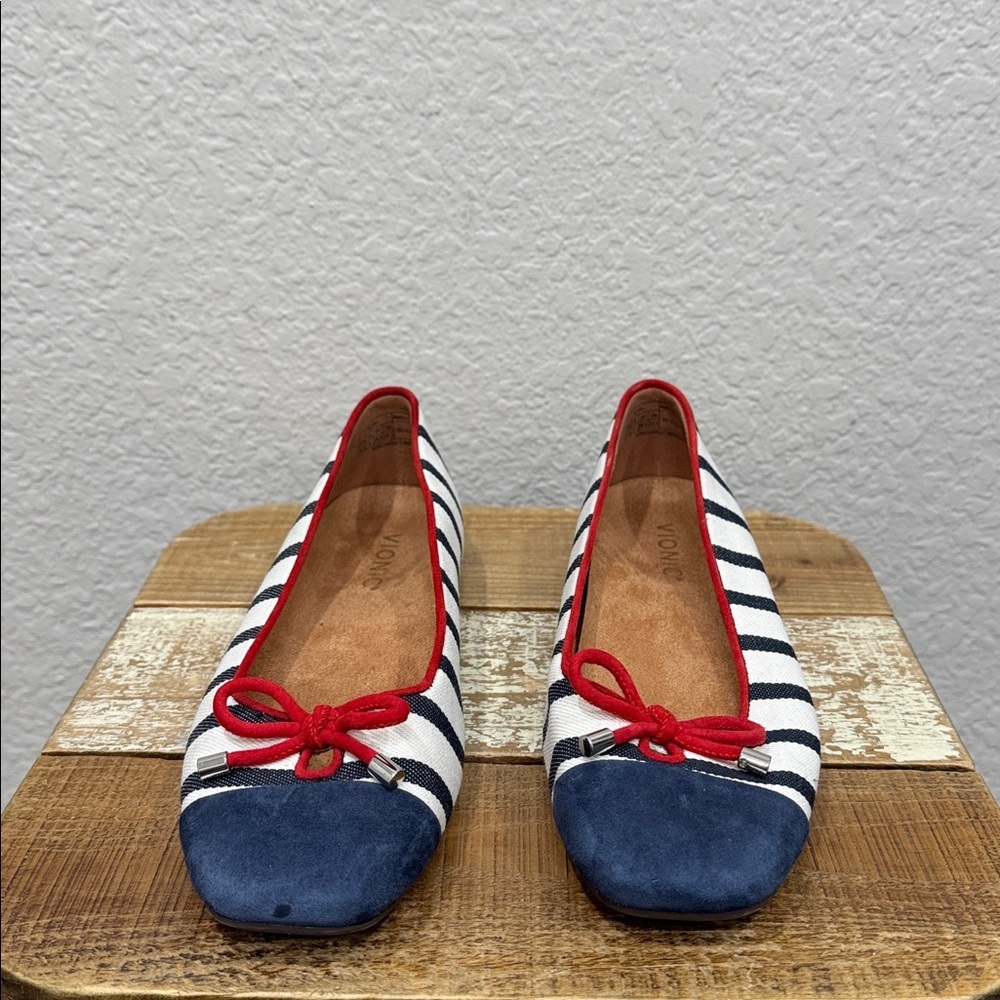 Vionic Klara Striped Ballet Flats Size 6.5 - Picture 3 of 8